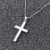 trendor 35844 Silver Cross Pendant Mens Necklace Image 2