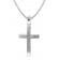 trendor 35850 Mens Silver Necklace with Cross Pendant Image 1