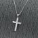 trendor 35850 Mens Silver Necklace with Cross Pendant Image 3