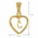 trendor 51850-C Heart Pendant with Letter C Gold Plated 925 Silver Image 4