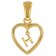 trendor 51850-H Heart Pendant with Letter H Gold Plated 925 Silver Image 2