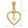 trendor 51850-H Heart Pendant with Letter H Gold Plated 925 Silver Image 4