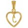 trendor 51850-J Heart Pendant with Letter J Gold Plated 925 Silver Image 2