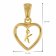 trendor 51850-K Heart Pendant with Letter K Gold Plated 925 Silver Image 4