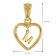 trendor 51850-M Heart Pendant with Letter M Gold Plated 925 Silver Image 4