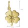trendor 35922 Lucky Clover Pendant Gold 8 ct + Gold-Plated Silver Necklace Image 6