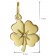 trendor 35922 Lucky Clover Pendant Gold 8 ct + Gold-Plated Silver Necklace 7