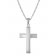 trendor 08474 Silver Cross Pendant Men's Necklace Image 1