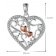 trendor 08812 Heart Pendant with Necklace Silver 925 Two-Tone Image 7