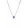 trendor 08940 Silver Ladies Pendant Necklace Set Zirconia Purple Image 1