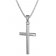 trendor 75222 Cross Pendant 25 mm White Gold 585 (14 ct) with Silver Necklace Image 1