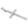 trendor 75222 Cross Pendant 25 mm White Gold 585 (14 ct) with Silver Necklace Image 2