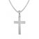 trendor 75283 Cross Pendant 24 mm White Gold 585 (14 carat) + Silver Necklace Image 1