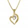 trendor 75404 Heart Pendant Gold 585/14 K with Gold Plated Silver-Necklace Image 1