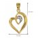 trendor 75404 Heart Pendant Gold 585/14 K with Gold Plated Silver-Necklace Image 5