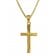 trendor 75435 Cross Pendant Gold 585 / 14K + Gold Plated Silver Necklace Image 1