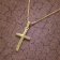 trendor 75435 Cross Pendant Gold 585 / 14K + Gold Plated Silver Necklace Image 2