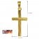 trendor 75435 Cross Pendant Gold 585 / 14K + Gold Plated Silver Necklace Image 6