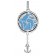 trendor 75498 Pendant Planet Earth Silver 925 + Garnet Necklace Image 3