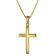 trendor 75544 Cross 21 mm Gold 585 with Gold-Plated Silver Necklace for Women Image 1
