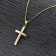 trendor 75544 Cross 21 mm Gold 585 with Gold-Plated Silver Necklace for Women Image 3