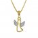trendor 75558 Angel Pendant Gold 333 + Gold Plated Silver Necklace Image 1
