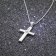 trendor 75560 Cross with Cubic Zirconia 25 mm + Necklace Silver 925 Image 3