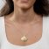 trendor 75717 Damen-Halskette mit Ginkgo-Blatt Anhänger Gold auf Silber Bild 5