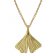 trendor 75720 Women's Ginkgo Necklace Gold Plated Silver Image 1