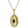 trendor 75748 Locket Necklace Onyx and Cubic Zirconia Gold Plated Silver 925 Image 1