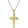 trendor 75814 Men's Cross Pendant Necklace Gold Plated Silver Image 1