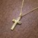 trendor 75814 Men's Cross Pendant Necklace Gold Plated Silver Image 3