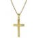 trendor 75834 Cross Pendant Necklace Gold Plated Silver Image 1