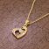 trendor 75847 Heart Pendant Necklace for Women Gold Plated Silver Image 3