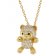 trendor 75854 Damen-Halskette Anhänger Teddy-Bär Gold auf Silber Zirkonias Bild 1