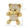 trendor 75854 Damen-Halskette Anhänger Teddy-Bär Gold auf Silber Zirkonias Bild 5