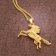 trendor 75886 Men's Necklace Horse Gold Plated Stainless Steel Image 2