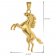 trendor 75886 Men's Necklace Horse Gold Plated Stainless Steel Image 5