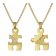 trendor 75950 Puzzle Partner Set Gold auf Silber + 2 Halsketten Bild 1