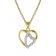 trendor 39014 Heart Pendant 333 Gold + Gold-Plated Silver Necklace Image 1