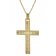 trendor 39022 Cross Pendant Men's Necklace Gold Plated Silver Image 1