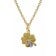 trendor 39480 Clover Pendant with Diamond 333 Gold On Gold-Plated Necklace Image 1