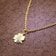 trendor 39480 Clover Pendant with Diamond 333 Gold On Gold-Plated Necklace Image 3