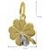 trendor 39480 Clover Pendant with Diamond 333 Gold On Gold-Plated Necklace Image 6