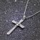 trendor 39728 Damen-Halskette mit Kreuz-Anhänger Silber 925 Zirkonia Bild 3