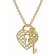 trendor 39798 Pendant Lock & Key 333 Gold with Gold-Plated Silver Necklace Image 1