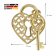 trendor 39798 Pendant Lock & Key 333 Gold with Gold-Plated Silver Necklace Image 5