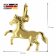 trendor 51089 Childrens Horse Pendant 333 / 8K Gold + Gold-Plated Silver Chain Image 6