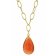 trendor 51183 Damen-Halskette Gold auf Silber 925 Collier mit Orangem Quarz Bild 1
