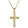 trendor 51203 Cross Pendant Gold 333 / 8K with Gold-Plated Silver Necklace Image 1